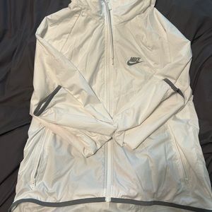 Nike White Windbreaker